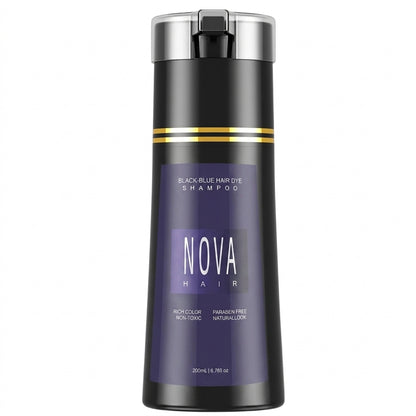 Nova Hair Instant Black Blue Hair Dye Shampoo 200ml