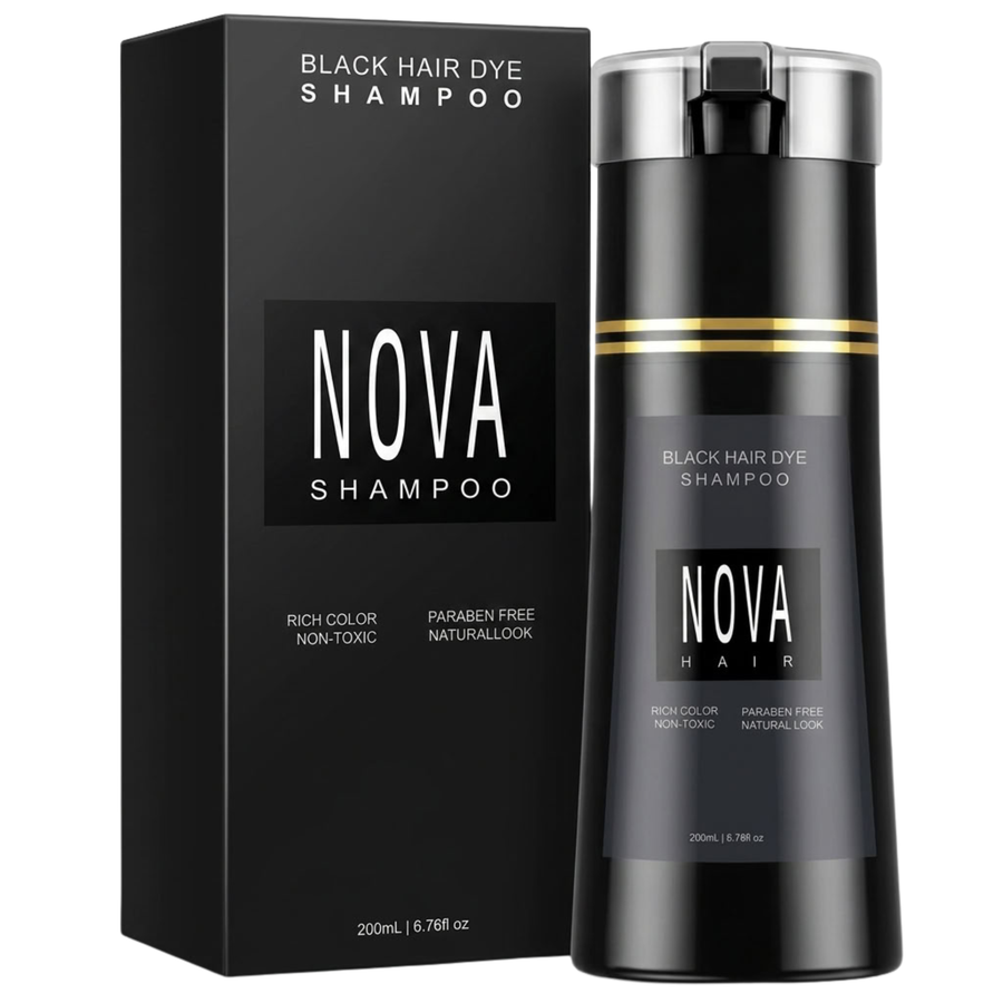 Nova Hair Instant Black Dye Shampoo 200ml