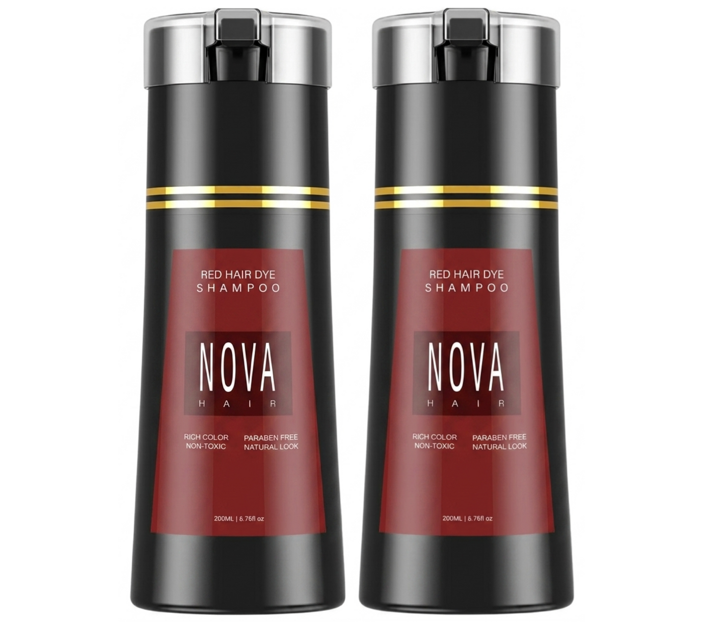 Nova Hair Instant Red Dye Shampoo 200ml (2pc)