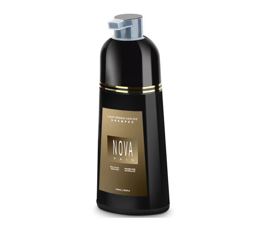 Nova Hair Light Brown Hair Dye Shampoo 500ml