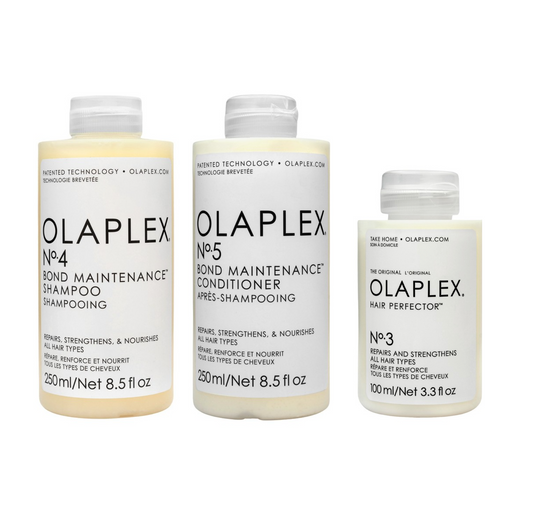 Olaplex No 4 Bond Maintenance Shampoo & No 5 Conditioner + No 3 Hair Perfector Pack