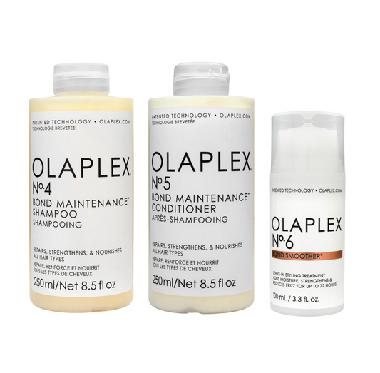 Olaplex No 4 Bond Maintenance Shampoo & No 5 Conditioner + No 6 Bond Smoother Pack