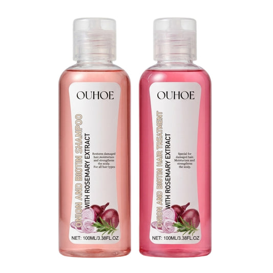 Ouhoe Onion & Biotin Shampoo and Treatment 100ml Duo