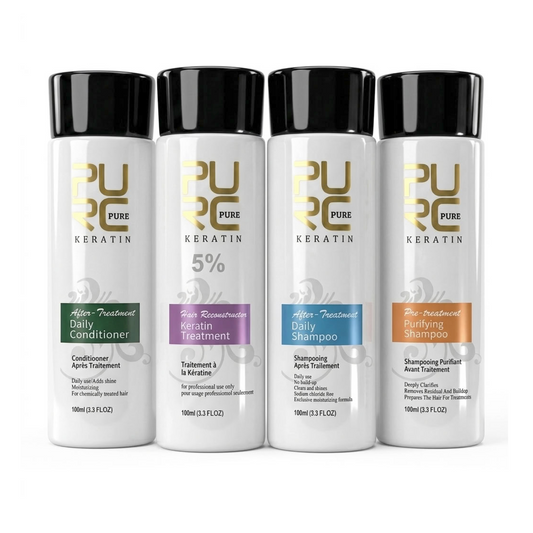 PURC Brazilian Keratin Treatment 5% Wavy Hair 100ml Kit (4pc)