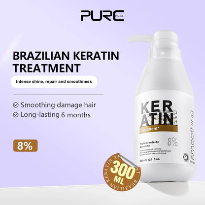 PURC Brazilian Keratin Treatment 8% Resistant Hair 300ml