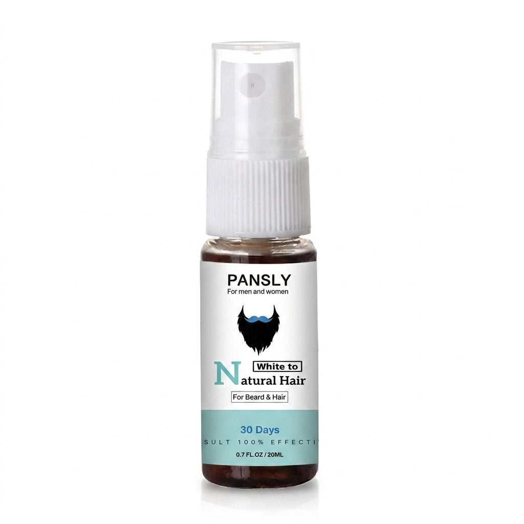 Pansly White to Natural Hair For Beard and Hair 30 Days 20ml