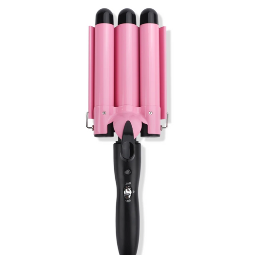 Pink Wave Wand 3 Barrel Curling Iron