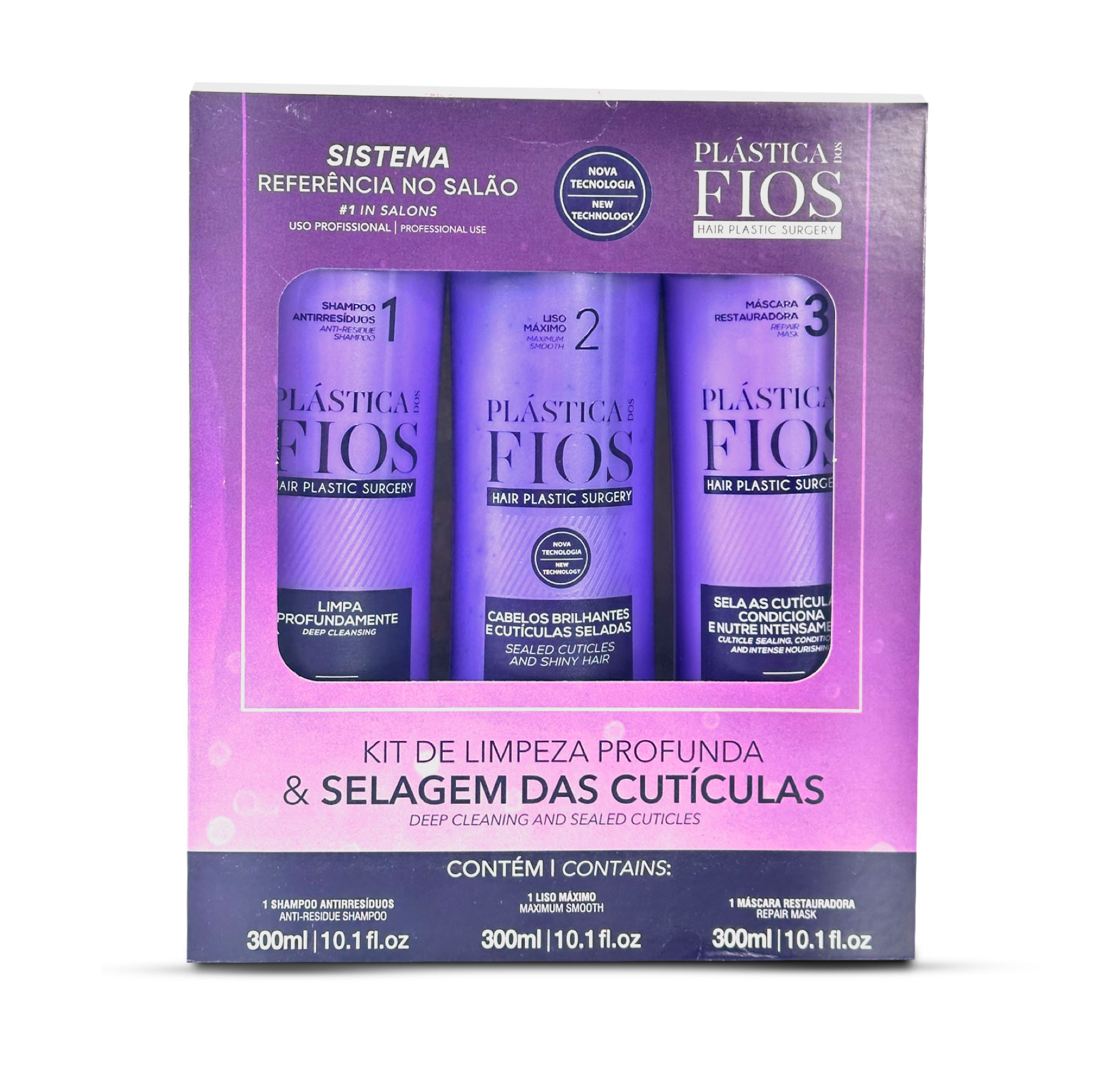 Plastica Dos Fios Brazilian Selagem Smoothing Treatment 300ml (3pc)