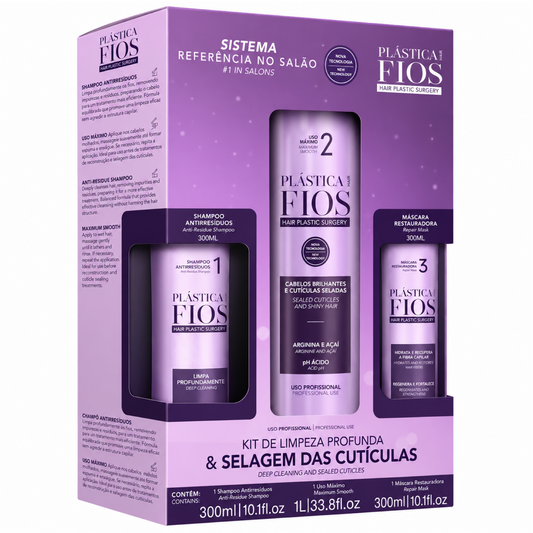 Plastica Dos Fios Brazilian Selagem Smoothing Treatment 300ml (3pc)