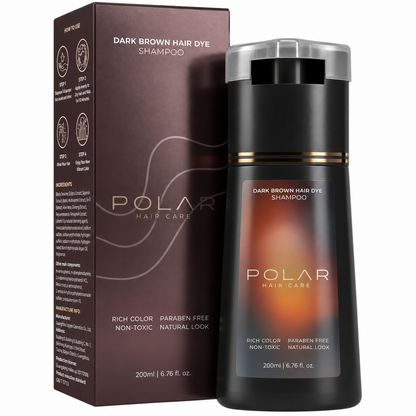 Polar Hair Care Instant Dark Brown Dye Shampoo 200ml