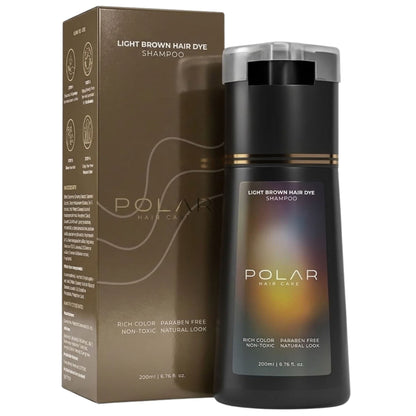 Polar Hair Care Instant Light Brown Dye Shampoo 200ml