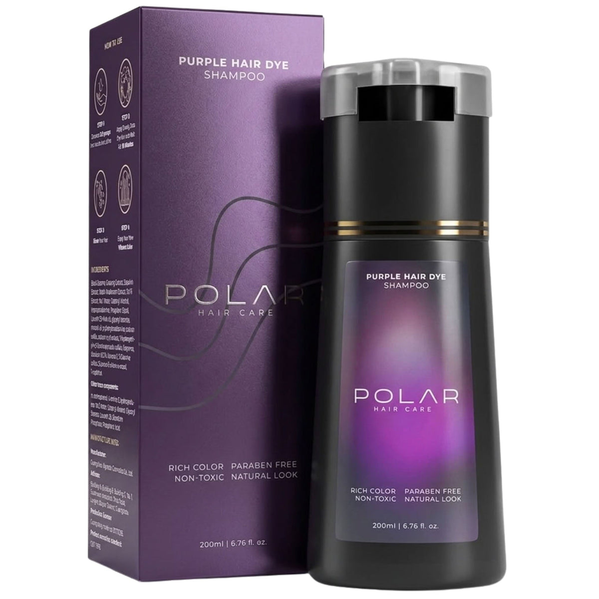 Polar Hair Care Instant Purple Dye Shampoo 200ml