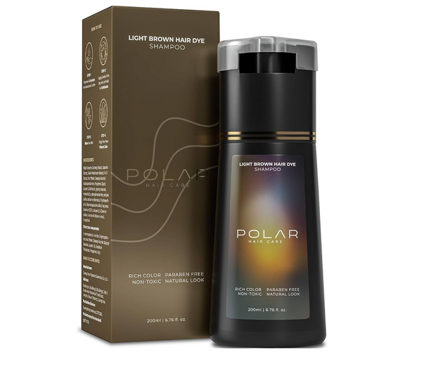 Polar Hair Care Light Brown Hair Dye Shampoo 200ml