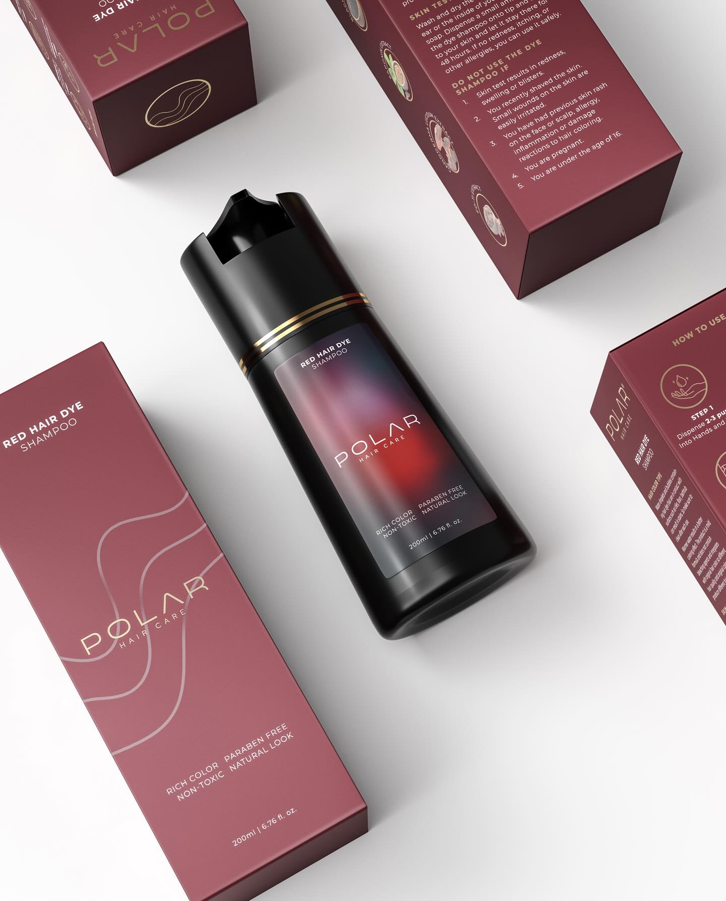 Polar Hair Care Instant Red Dye Shampoo 200ml