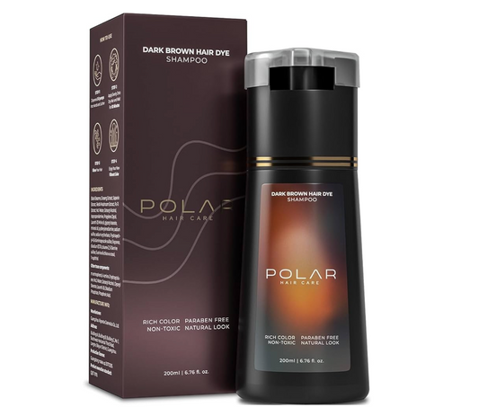 Polar Hair Care Instant Dark Brown Hair Dye Shampoo 200ml