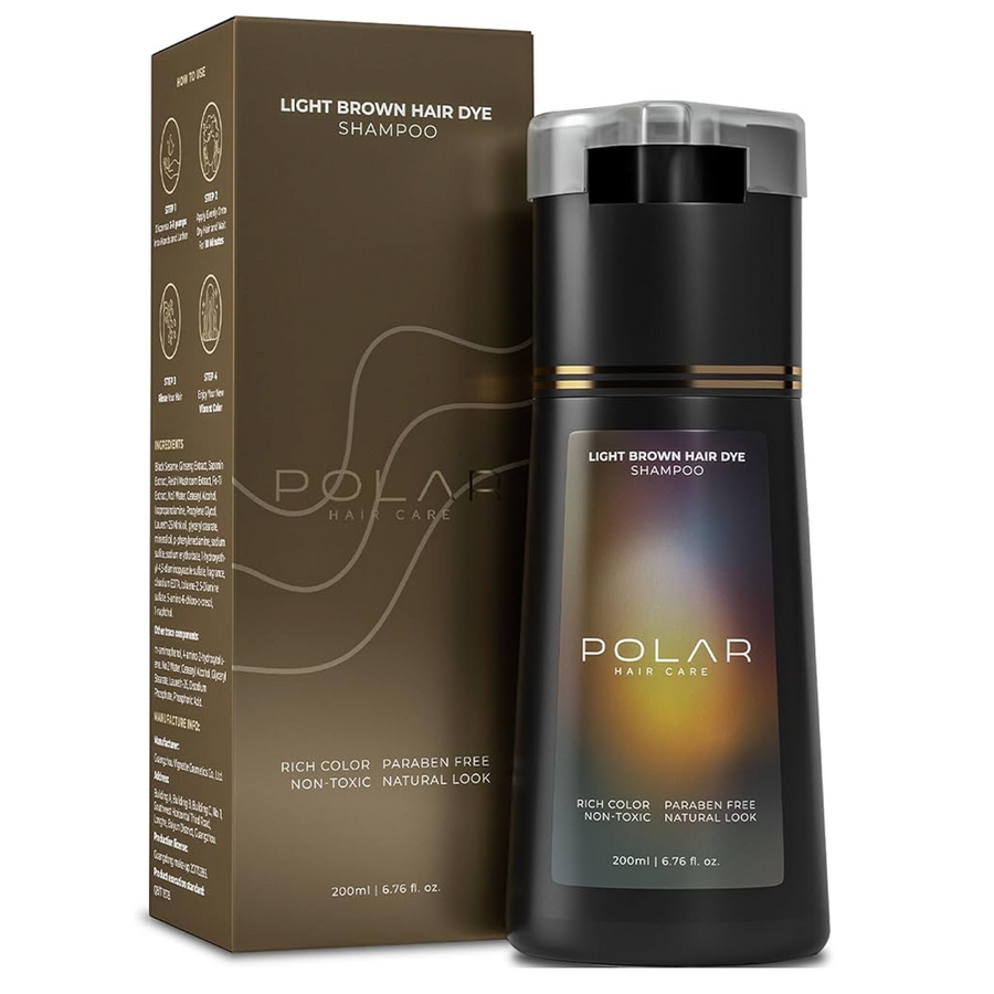 Polar Hair Care Instant Light Brown Dye Shampoo 200ml