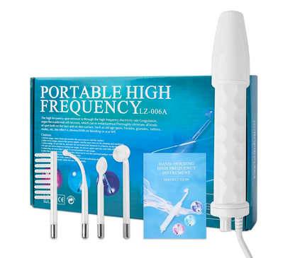 Portable High Frequency Spot Remover 4 in 1 Face Treatment Kit