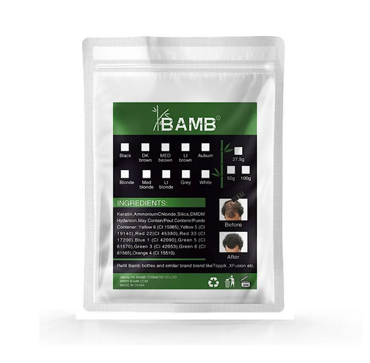 Premium Keratin Hair building Fibers Covers Hair Loss 100g