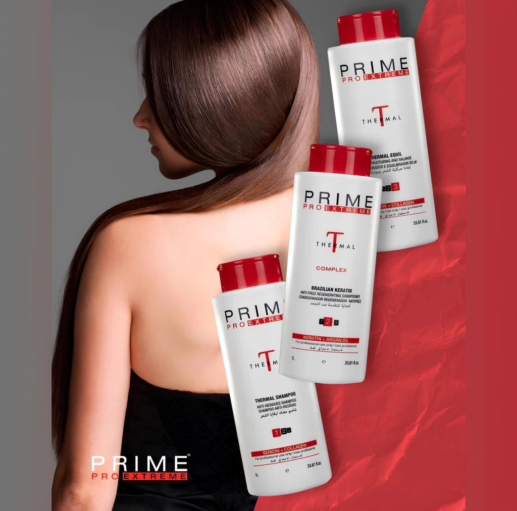 Prime Pro Extreme Thermal Complex Brazilian Keratin Hair Treatment Kit 1000ml (3pc)