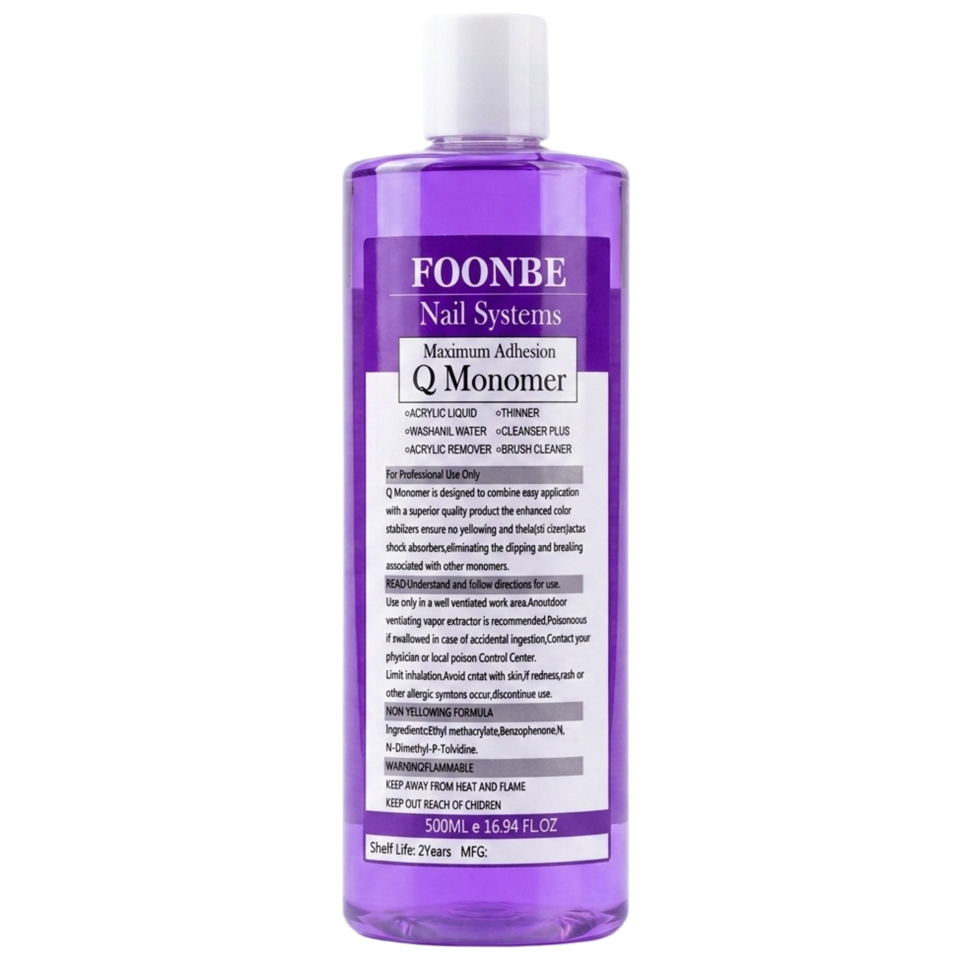 Professional Nails Monomer Acrylic Liquid Retention 500ml Clear