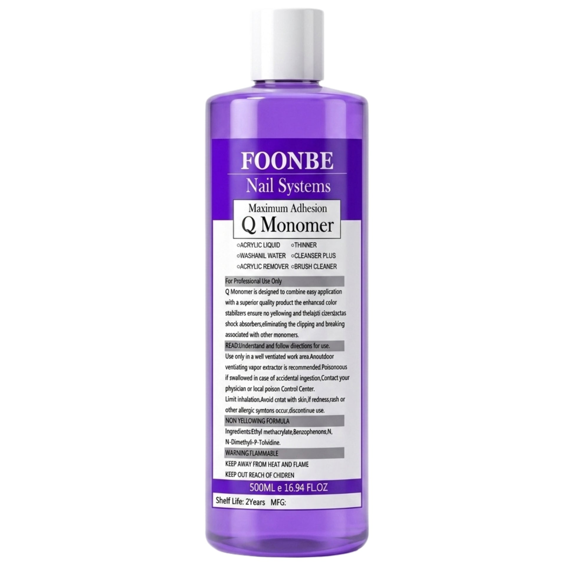 Professional Nails Monomer Acrylic Liquid Retention 500ml Purple

