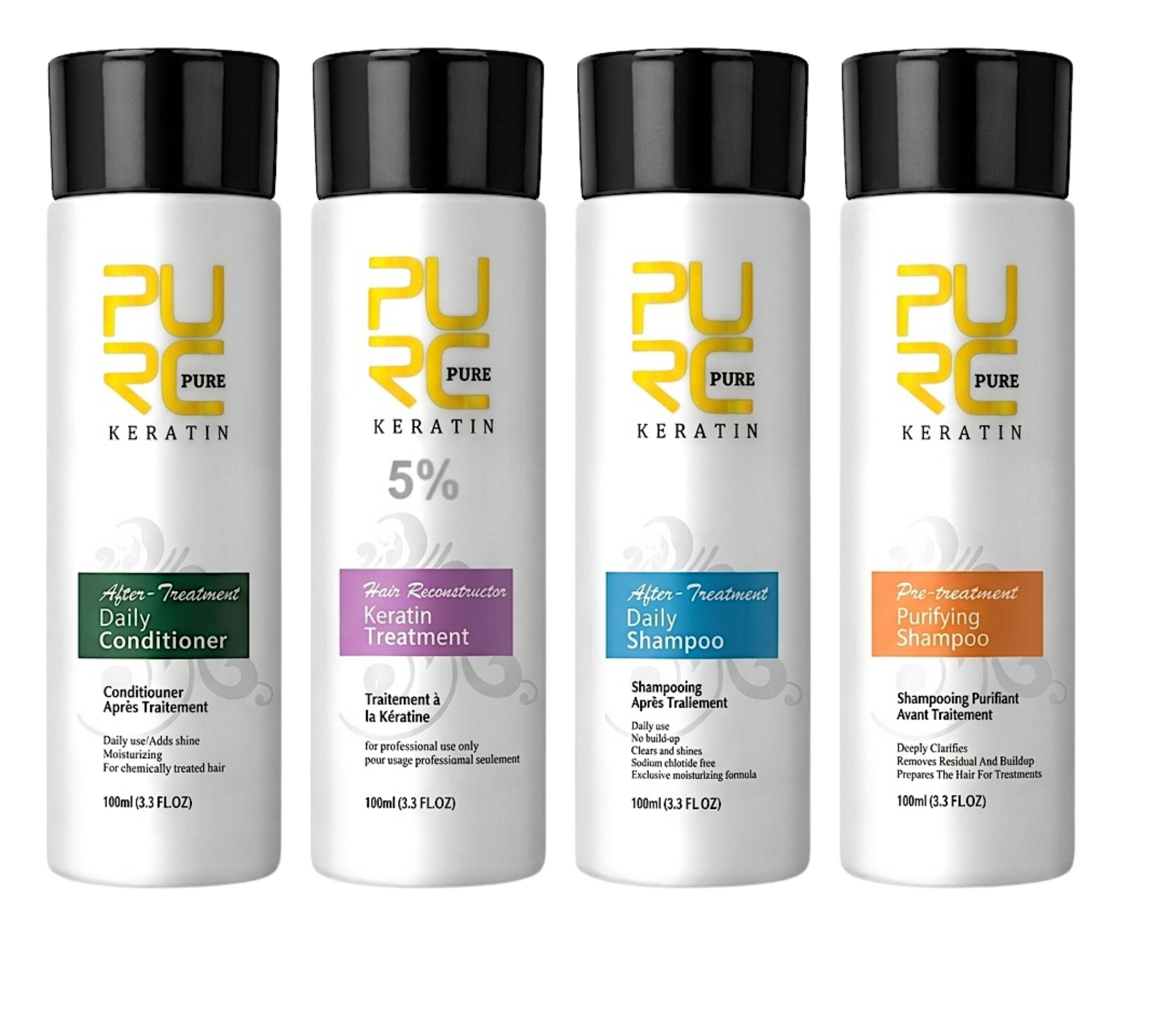 Purc Brazilian Keratin Treatment 100ml Kit Formula 5%