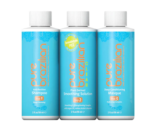 Pure Brazilian Clear Solution Mini Salon Kit (Shampoo, Reconstructor & Masque)