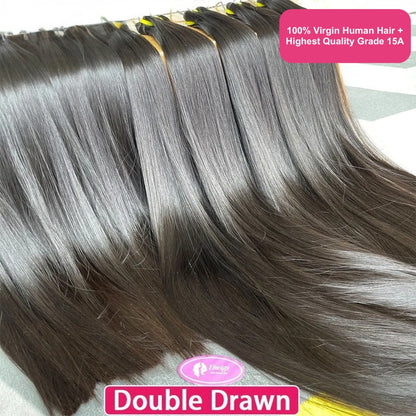 Raw Vietnamese Super Double Drawn Straight 100% Virgin Human Hair Bundles 100g