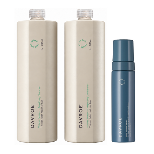 Davroe Volume Amplifying Shampoo & Conditioner 1000ml + Body Volume Mousse (3pc)