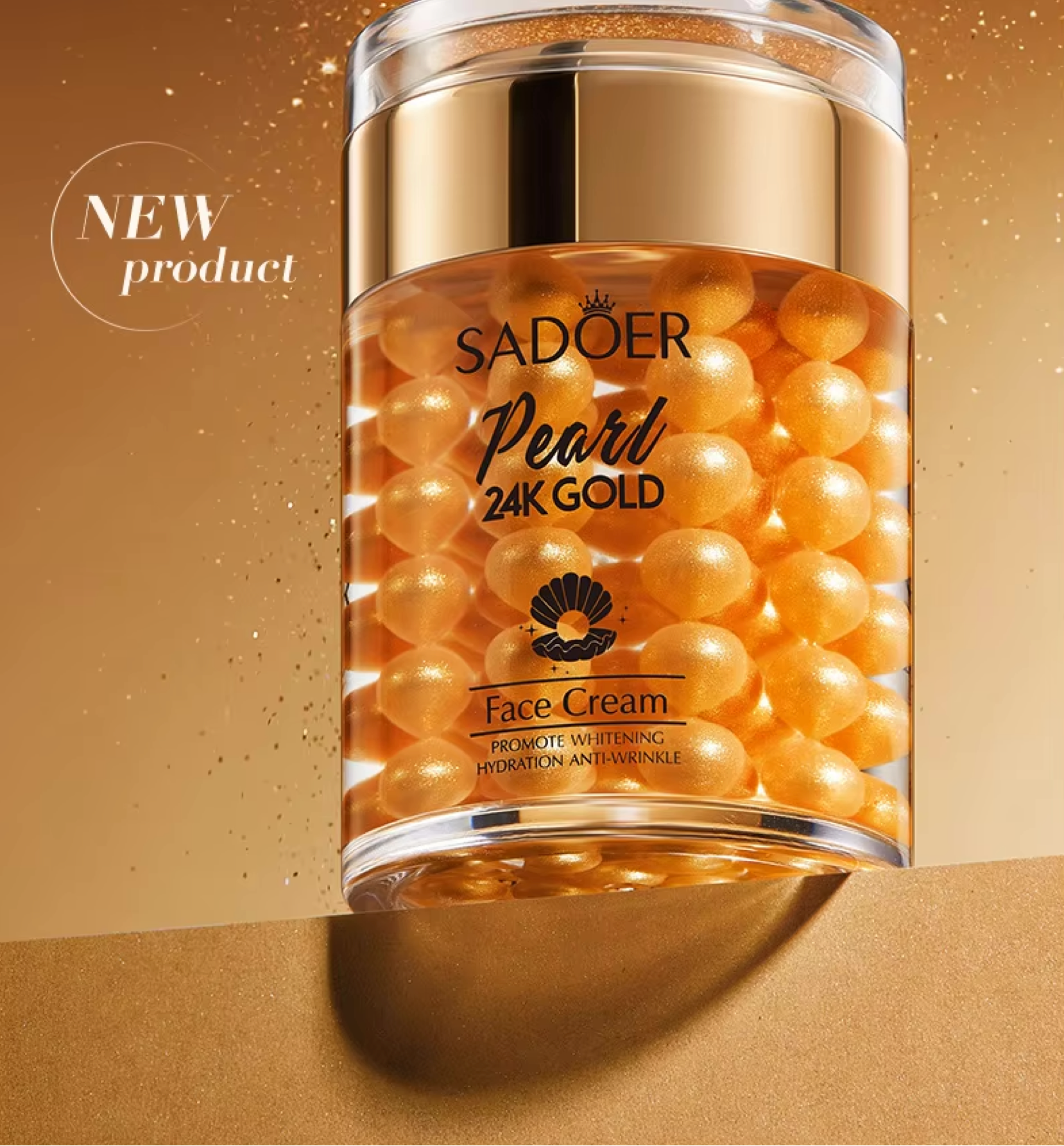 Sadoer Pearl 24K Gold Moisturising Face Cream 60g – Everything Keratin Sadoer Pearl 24K Gold Moisturising Face Cream 60g – Everything Keratin