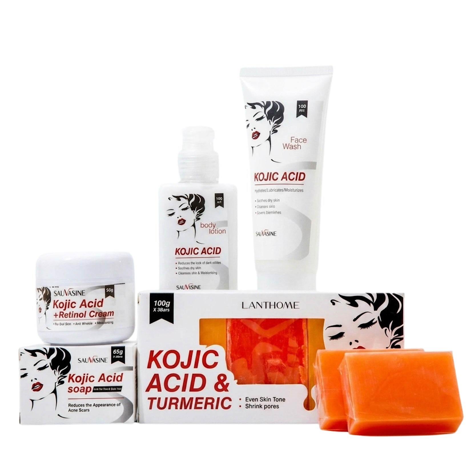 Sauvasine Kojic Whitening Skincare Pack