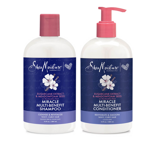 Shea Moisture Miracle Multi Benefit Shampoo and Conditioner 384ml 