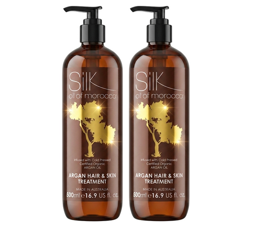 Silk Oil of Morocco Argan Hair & Skin Treatment 500ml (2pc)