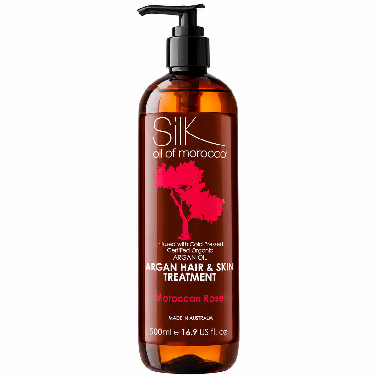 Silk Oil of Morocco Argan Hair & Skin Treatment Moroccan Rose 500ml