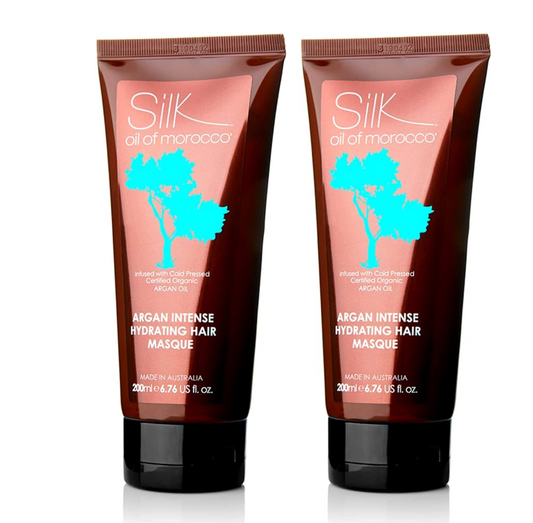 Silk Oil of Morocco Argan Intense Hydrating Hair Masque 200ml Duo