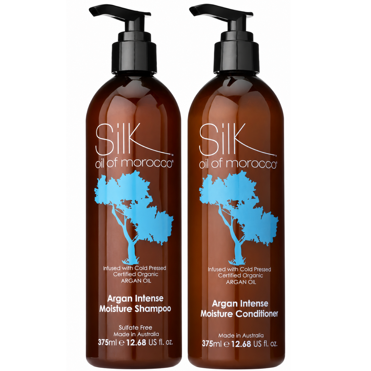 Silk Oil of Morocco Argan Intense Moisture Shampoo and Conditioner 375ml