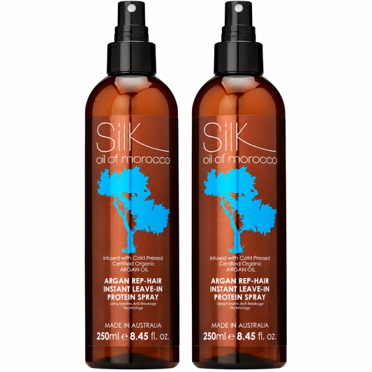 Silk Oil of Morocco Argan Rep Hair Instant Leave In Protein Spray 250ml (2pc)