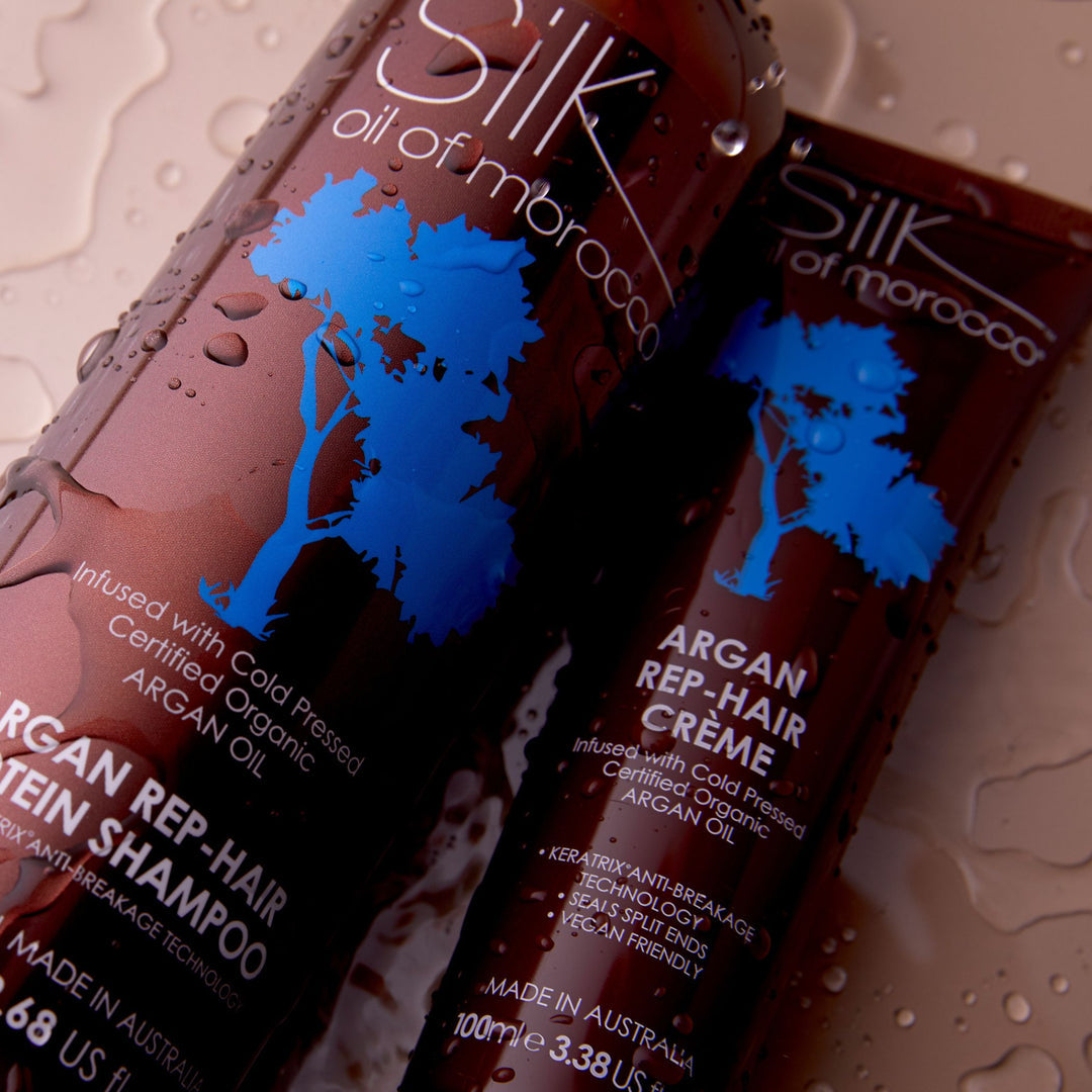 Silk Oil of Morocco Argan Rep Hair Protein Shampoo and Conditioner 375ml