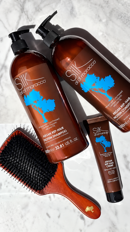 Silk Oil of Morocco Argan Rep Hair Protein Shampoo and Conditioner 1000ml