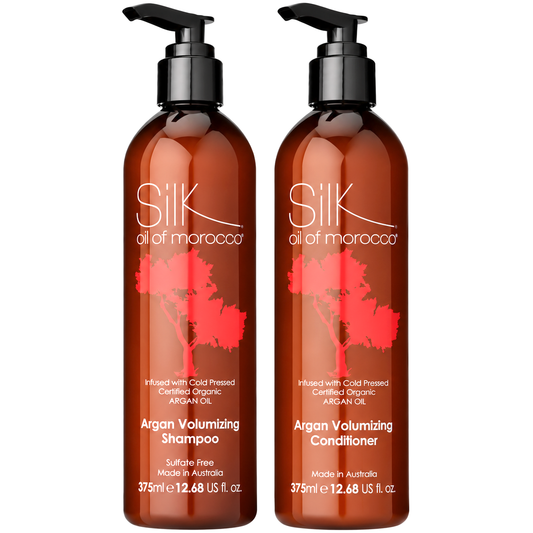 Silk Oil of Morocco Argan Volumizing Shampoo and Conditioner 375ml