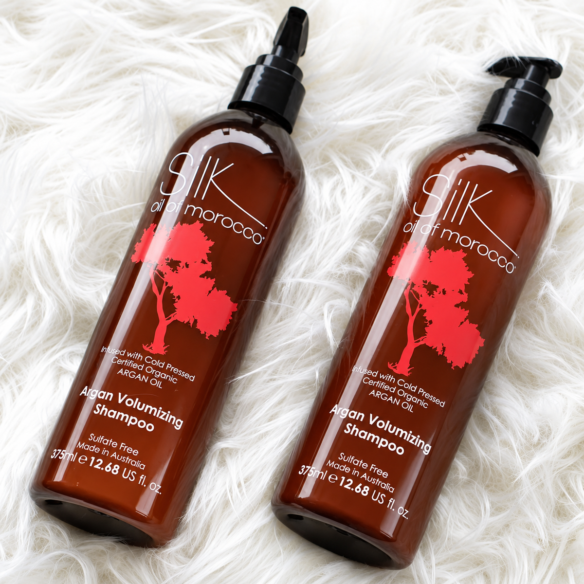Silk Oil of Morocco Argan Volumizing Shampoo and Conditioner 375ml