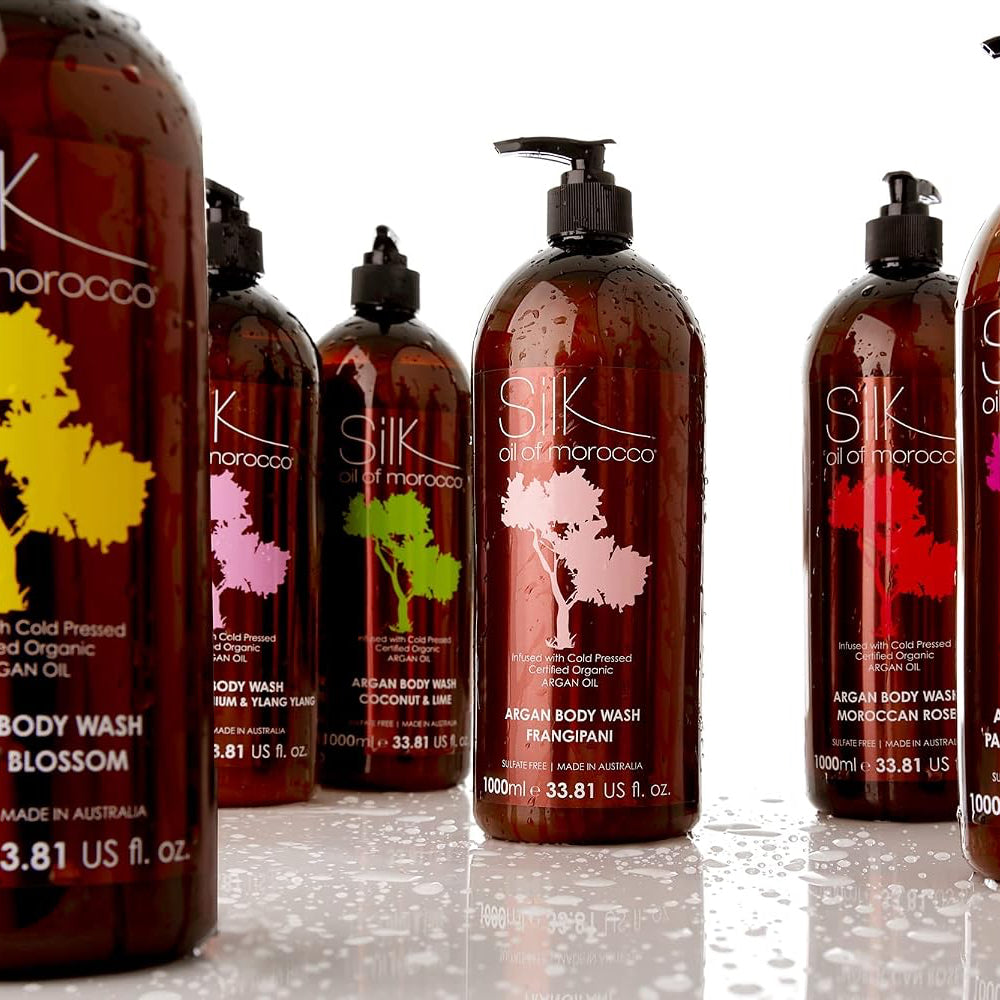 Silk Oil of Morocco Frangipani Argan Body Wash 1000ml
