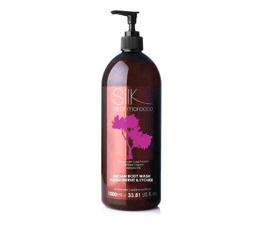 Silk Oil of Morocco Passionfruit and Lychee Argan Body Wash 1000ml