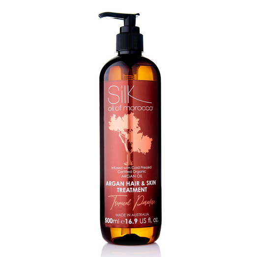 Silk Oil of Morocco Argan Hair & Skin Treatment Tropical Paradise 500ml