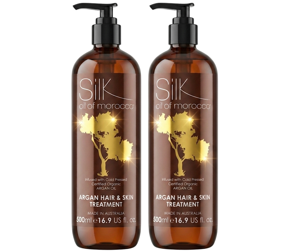 Silk Oil of Morocco Argan Oil Hair & Skin Treatment 500ml (2pc)