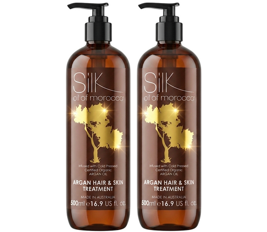 Silk Oil of Morocco Argan Oil Hair & Skin Treatment 500ml (2pc)