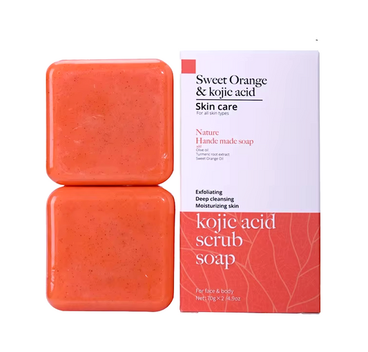 Sweet Orange and Kojic Acid Hand Made Soap Scrub 70g (2pc)