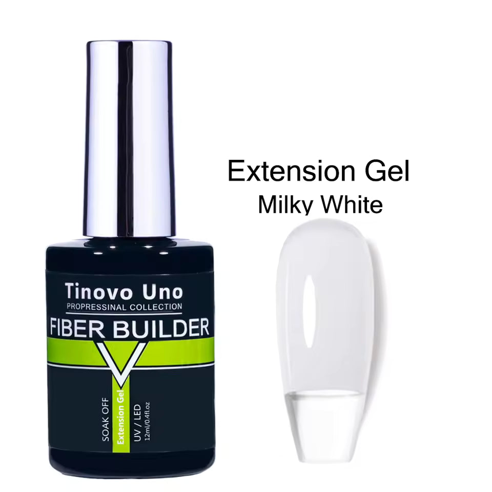 Tinovo Professional Nail Fiber Builder Extension Gel Clear 12ml