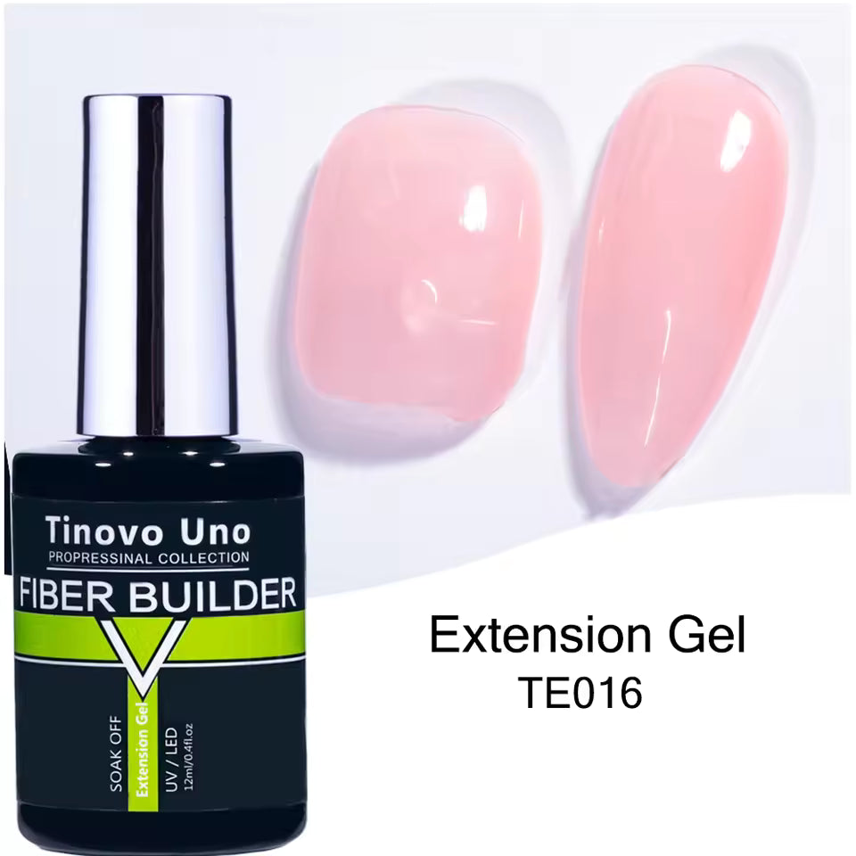 Tinovo Professional Nail Fiber Builder Extension Gel Clear 12ml