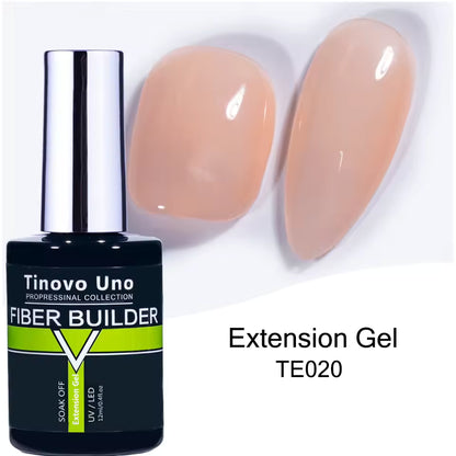 Tinovo Professional Nail Fiber Builder Extension Gel Clear 12ml